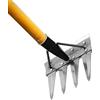 Generico Rastrello per Diserbo In Ferro A 2/3/4/5/7 Denti | Iron Rake 2.0 | Rastrello da Giardino A Doppia Faccia | Rastrelli Arieggiatore Portatili Multifunzione Staccabili per Allentare Prati di Cortili e Fa