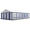 TOOLPORT Tendone per feste 6x12 m PVC blu-bianco 100% impermeabile Gazebo da giardino Tendone da esterno Tenda party