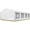 TOOLPORT Tendone per feste gazebo 5x8 m bianco PE 350 N impermeabile protezione UV tenda giardino sagre eventi mercati esterno