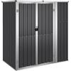 vidaXL Capanno per Attrezzi Antracite 161x89x161 cm Acciaio Zincato