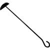 Generic Strumento per la Cenere del, Raschietto in Metallo da 50 cm, per stufe a Legna, Zappa, rastrelli per la Pulizia della griglia, con Manico Lungo, Gadget per la rimozione della Cenere