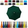 HonunGron Telo di Ricambio per Ombrellone A 6 Stecche/8 Stecche, UV50+ Telo di Ricambio per Ombrellone da Giardino, Copertura di Ricambio, per Tavolo, Ombrello, Baldacchino (3.0m - 6 ribs,Verde Scuro)