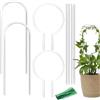 yakermur Traliccio per piante, in acrilico, piccolo supporto per piante rampicanti, supporto decorativo per piante da appartamento con legami intrecciati, supporto rotondo per pothos, verdure, vite