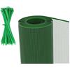 DMS Rete protettiva in plastica 10 x 10 altezza Mt 1 x lunghezza Mt 5 con 100 FASCETTE INCLUSE NEL PREZZO! Adatta a balconi, cancelli, recinzioni, giardino. (COLORE VERDE)