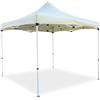 IBK Gazebo Richiudibile Robusto Telescopico in Metallo a Fisarmonica 3x3, 4,5X3 e 6x3 mt Pieghevole Trasporto Telaio esagonale telo Beige trasportabile, da giardino e mercato (3x3 PRO)