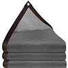 CAQXAQP Rete Ombreggiante con Occhielli - Telo Ombreggiante da Esterno Grigio | Protezione UV 85% | Traspirante & Misure Personalizzabili - per Giardino, Orto, Terrazza, Auto, Pergola