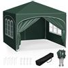 WOLTU Gazebo Pieghevole da Giardino, Gazebo Idrorepellente Pop Up da 3x3m Pannelli Laterali, Tendone Esterno, Altezza Regolabile, Protezione UV, con Custodia Verde
