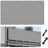 XUEDNGM Copertura per Balcone 100 x 180 cm per Privacy - Facile da Installare Leggermente Trasparente Telo Copertura Frangivento Tenda Vela Ombreggiante con Occhielli per Balcone, Grigio Chiaro