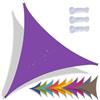 QIAQ Tenda A Vela Triangolare Impermeabile, Vela Ombreggiante Parasole Protezione Raggi UV per Giardino Esterno Terrazza (3.6x3.6x3.6m,Viola)
