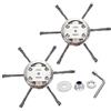 AGSYFFD 2 testine per decespugliatore a filo metallico, attacco universale da 150 mm, testa in filo annodato resistente, con accessori di installazione per decespugliatori da giardino senza fili (6