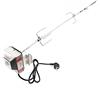 Wiltec Girarrosto da Barbecue 97 cm 230 V, Spiedo in Acciaio Inox con 2 forchettoni Carne