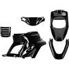 TNT KIT 5 PEZZI CARENE NERO METAL COMPATIBILE CON MBK BOOSTER SPIRIT - COMPATIBILE CON YAMAHA BW'S 50 '88/'03