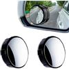 NYTGAH Specchietti per angolo cieco auto, confezione da 2, convessi, in vetro HD, rotondi a 360 gradi con cornice, con ventosa grandangolare regolabile, per berline, SUV e camion (nero)