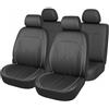 WWITH Set Coprisedili Auto per MG ZS Hybrid+ Luxury (2024 2025), Impermeabile Traspirante in Pelle Resistente Set Completo Copri Sedile Protezione,C/Grey