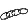 A ABSOPRO Mozzo Centrale anellos da 73,1mm a 66,1mm Plastica Nero (Set di 4)