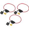 QUARKZMAN 3 Set DC 12V 16AWG ATC Linea Fusibile Supporto con 5A Medio Fusibile