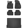 MOTOS Set di tappetini in gomma e tappetini per il bagagliaio per BMW Serie 1 F40 2019-2024 Migliorare il comfort di viaggio con tappetino antiscivolo auto 3D- tappetini per tutte le stagioni auto, pr