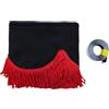 KRAM-TRUCK - Tenda per camion con nappe, parasole per camion, protezione solare per tutti i camion Maarken (nero, nappe rosse)