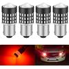 KATUR 1156 BA15S 7506 1073 1095 Lampadina a LED 3014 54 Chipset 650 Lumens per Segnale di Direzione Back Up Reverse Brake Tail Stop Parcheggio RV Lights, Brilliant Red (Pack of 4)