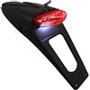 one by camamoto cod. 77541306 faro parafango posteriore completo di stop a LED e luce targa omologato adattabile per cross motard enduro, vetro rosso