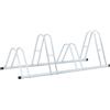 vidaXL Supporto per 4 Bici da Pavimento Autoportante Acciaio Zincato, supporto per bici da pavimento, cavalletto per bici, porta bici autoportante