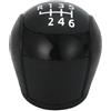 RAGPUKMUAN Pomello Cambio Pelle PU Adatto Per Ford Per Transit Van MK7 2006 2007 2008 2009 2010 2011 2012 2013 Colore Nero Argento Pomello Del Cambio Manuale A 5/6 Velocità Pomello Del Cambio Manopola(Black 6 sp