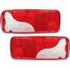 Generisch 2 lenti in vetro bianco, vetro di ricambio per fanale posteriore sinistro/destro per camion/Scania/Crafter/Sprinter/MAN - Vetro per fanale posteriore con marcatura CE - Rosso/Bianco