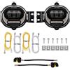 Axexnejv Faro fendinebbia Per Dodge Per Ram 1500 2002-2008 Per Ram 1500 2500 3500 2003-2009 Per Durango Gruppo Luci Fendinebbia A LED 66W 6600LM 6000K Fendinebbia(Nero)