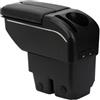 ZENVI Braccioli Compatible with Ford Fiesta Braccioli 2008-2016 Console Centrale Organizer Immagazzinaggio Scatola Stile Doppia Porta Utilizzabile Per Autisti Supporto Gomito (Stile Fibra Carbonio)