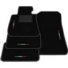 Generico Tappetini compatibili con BMW Serie 3 E91 2005-2011, ricamo bandiera Italia, kit tappetini auto personalizzati, set tappeti in moquette, tappeto auto