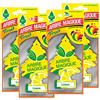 Arbre Magique Mono, Profumatore Auto, Fragranza Limone, Profumazione Fresca e Fruttata, Durata fino a 7 Settimane, Made in Italy, Confezione da 4 Pezzi