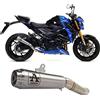 MOTOTOPGUN arrow 71776pri, terminale omologato pro-race nichrom, compatibile con moto suzuki gsx-s 750 2017 2018 2019 2020 mototopgun