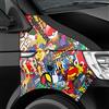 Auto-Dress Stickerbomb - Pellicola adesiva per auto con canali d'aria per auto 3D (30 x 150 cm, motivo: cartoni animati, colori assortiti, finitura opaca)