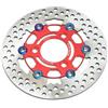 OLXWFNTD Per RPM Disco Freno Moto 220mm Disco Flottante Rotore Pinza Freno Universale 3 Fori Ruota Anteriore Posteriore Scooter(Red)