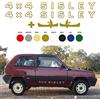 PUMU Panda 4x4 Sisley Coppia Adesivo sportelli + 2 Canoe sotto Porta Misura Originale (Oro)