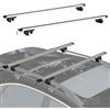 HOMCOM Barre Portatutto per Auto in Alluminio, Barre Portapacchi Macchina con Blocco e Chiavi di Sicurezza, Distanze fino a 107 cm, Capacità da 75 kg, per SUV, Berline e Furgoni, Argento