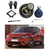 D'ANGELO 1988 Kit Ruotino di Scorta 17 compatibile con Seat Ibiza (2017>) con Cric, Chiave, Guanti e Sacca 125/70R17