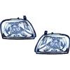 EASYSHOP24H Set 2 Faro Fanale Proiettore Anteriore Sinistro Destro Per L200 Strada e Pick Up da 1996 a 2004 Alogeno H4 Gruppo Ottico Luce Fanalino