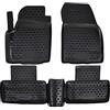 J&J AUTOMOTIVE Tappetini Auto in Gomma su Misura per Land Rover Evoque 2011-2018, Set da 4 Pezzi, 3D - con Bordo Alto, Antiscivolo, Inodore, Colore Nero, TPE