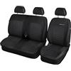 MOTOS Coprisedili Copri Sedile Auto per Ford Transit Custom I 2012-2023 con Sistema Airbag Attivo, Materiale a Tre Strati, Look Elegante, Personalizzazione Perfetta, Applicazione Versatile per Automob