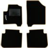 QUEMAR Tappetini Auto compatibili con Citroen C3 Picasso 2009-2017/ Kit Tappeti in Moquette e Gomma su Misura (Set 2 Anteriori +2 Posteriori)/Ricami e Colori Personalizzati (Bordo Beige, 1 Ricamo)