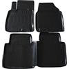 J&J AUTOMOTIVE Tappetini Auto in Gomma su Misura per Nissan Qashqai +2 2008-2014, Set da 4 Pezzi, Bordo Alto 4 cm, Antiscivolo, Inodore, Colore Nero