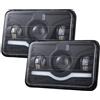 Shkalacar Fari rettangolari da 2 Pezzi, Faro LED Auto 4x6 Pollici fari rettangolari da 5 Pollici con abbaglianti e anabbaglianti DRL di Ricambio per Peterbilt Kenworth Freightliner Ford Probe