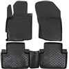 J&J AUTOMOTIVE Tappetini Auto in Gomma su Misura per Mitsubishi Outlander 2012-2021, Set da 4 Pezzi, 3D - con Bordo Alto, Antiscivolo, Inodore, Colore Nero, TPE