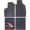 W-Parts SERIE 4 TAPPETI - TAPPETINI IN GOMMA NERI PER FIAT PANDA II DAL 2003 al 2012