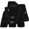 Generico Tappetini compatibili con Jeep Wrangler JL - 5 porte 2018-2024, ricamo 4x4, kit tappetini auto personalizzati, set tappeti in moquette, tappeto auto