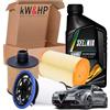 kW&HP KIT TAGLIANDO 3 FILTRI CON OLIO MOTORE ORIGINALE 5LT LITRI 5W30 COMPATIBILE CON GIULIETTA (940) 1.6 JTDM