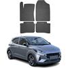 OMAC Tappetini in Gomma Compatibili con Hyundai i10 2020-2026 Tappetini Auto Gomma Nero 4tlg