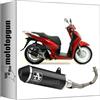 MOTOTOPGUN arrow 53514ANN + 53061MI scarico completo omologato open urban alluminio nero nero compatibile con honda sh 150 i abs 2012 2013 2014 2015 2016 mototopgun
