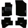 QUEMAR Tappetini Auto per Citroen C1 2005-2013, Bordo Perla, 4 Ricami | Kit Tappeti Moquette e Gomma su Misura / Set 2 Anteriori + 2 Posteriori / Ricami e Colori Personalizzati / Antiscivolo